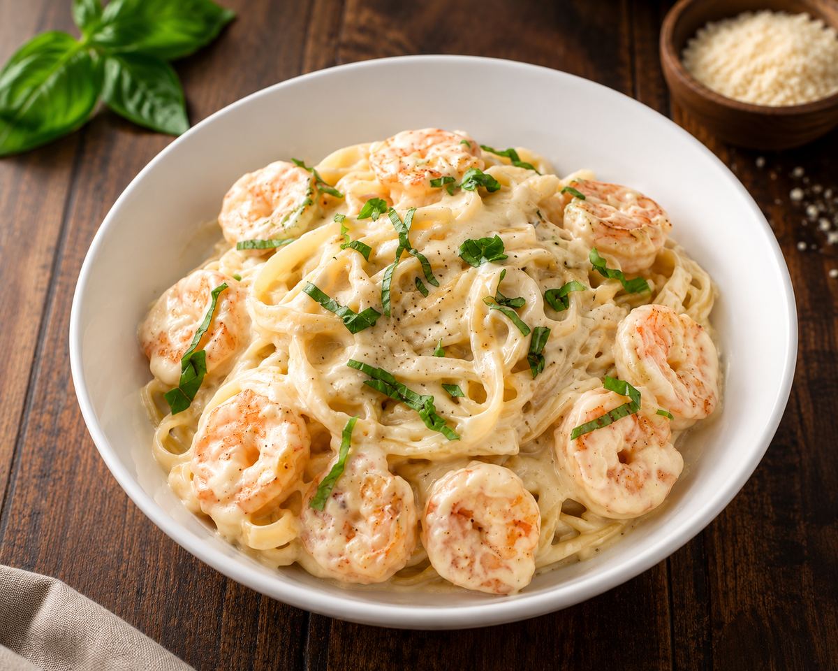 Shrimp Fettuccine Alfredo